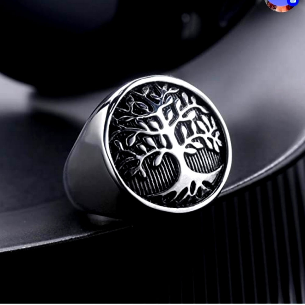 Stainless steel tree of life ring size 7-15 available please ask before purchase